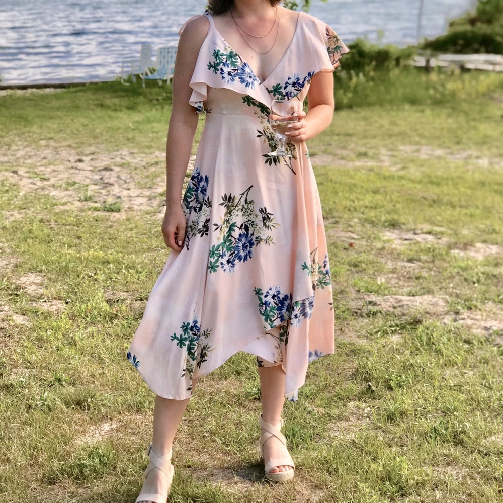ASTR The Label Yessenia floral wrap dress